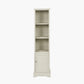 Croft Linen Pine Wood Slim 1 Door 3 Shelf Unit
