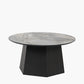 Myana Jade Marble Effect and Dark Brown Oak Veneer Coffee table