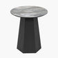 Myana Jade Marble Effect and Dark Brown Oak Veneer Side table