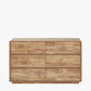 Eversley Oak Effect Veneer 6 Drawer Unit