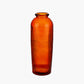Orange Recycled Glass Ribbed Vase Tall