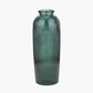 Sea Green Recycled Glass Ribbed Vase Tall
