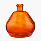 Orange Organic Shaped Recycled Glass Vase