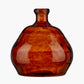 Pecan Brown Organic Shaped Recycled Glass Vase