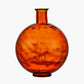 Orange Round Recycled Glass Vase