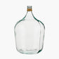 Clear Recycled Large Bottle Vase With A Raffia Wrapped Neck