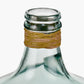 Clear Recycled Medium Bottle Vase With A Raffia Wrapped Neck