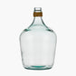 Clear Recycled Small Bottle Vase With A Raffia Wrapped Neck