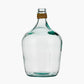 Clear Recycled Small Bottle Vase With A Raffia Wrapped Neck