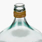 Clear Recycled Small Bottle Vase With A Raffia Wrapped Neck
