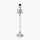 Trafalgar Nickel Metal Palm Tree Table Lamp Base with Harry 30cm Black Cotton Mix Cylinder Lampshade
