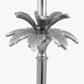 Trafalgar Nickel Metal Palm Tree Floor Lamp Base with Harry 45cm Black Cotton Mix Cylinder Lampshade