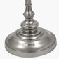 Trafalgar Nickel Metal Palm Tree Floor Lamp Base with Harry 45cm Ivory Cotton Mix Cylinder Lampshade