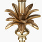Trafalgar Gold Metal Palm Tree Table Lamp Base with Harry 35cm Black Cotton Mix Cylinder Lampshade