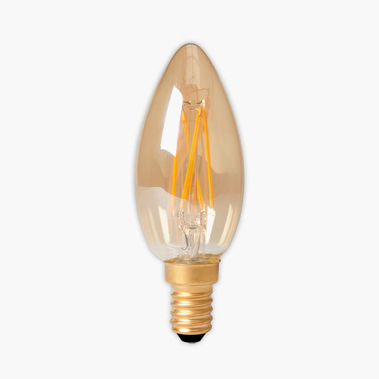 Calex LED E14 Lustre Glass Filament Candle