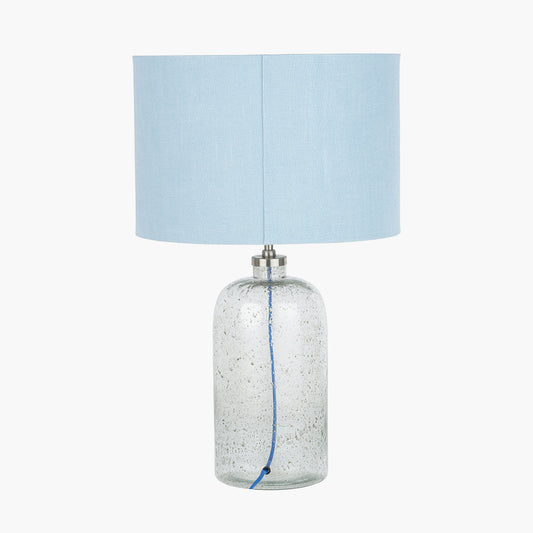 Chinon Glass Table Lamp Base and Shade Delft