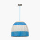 Brera Rattan Ceiling Pendant Cobalt