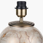 Deer Medium Glass Table Lamp Base with Lyndon 35cm Ivory Silk Mix Knife Pleat Tapered Lampshade