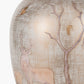 Deer Medium Glass Table Lamp Base with Lyndon 35cm Ivory Silk Mix Knife Pleat Tapered Lampshade