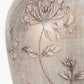 Honeysuckle Medium Glass Table Lamp Base with Milos 35cm Natural Linen Tapered Lampshade