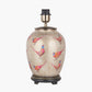 Pheasant Medium Glass Table Lamp Base with Bacall 35cm Almond Silk Knife Pleat Empire Lampshade