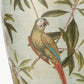 Parrot Tall Glass Table Lamp Base with Milos 40cm Natural Linen Tapered Lampshade