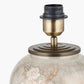 Daikon Flower Medium Glass Table Lamp Base with Henry 35cm White Handloom Cylinder Lampshade