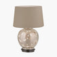 Honeysuckle Large Glass Table Lamp Base with Winston 40cm Taupe Handloom Tapered Lampshade