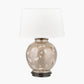 Honeysuckle Large Glass Table Lamp Base with Winston 40cm White Handloom Tapered Lampshade