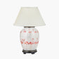 Flamingo Medium Glass Table Lamp Base with Bacall 40cm Almond Silk Knife Pleat Empire Lampshade