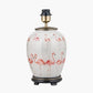 Flamingo Medium Glass Table Lamp Base with Bacall 40cm Almond Silk Knife Pleat Empire Lampshade