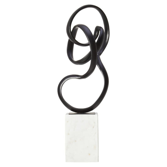 Mirano Black Finish Aluminium Knot Sculpture