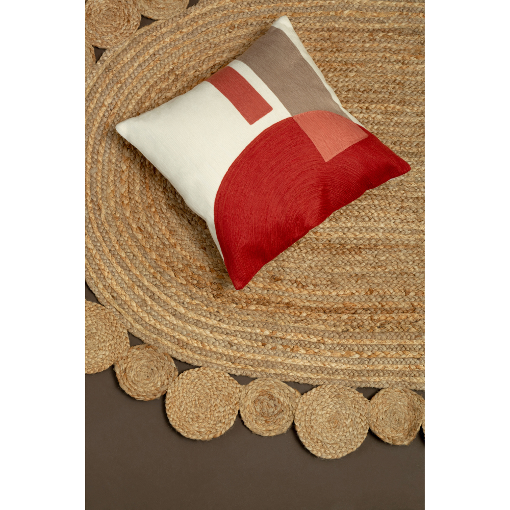 Bosie_Ozella_Red_And_White_Tonal_Cushion_interia.co.uk