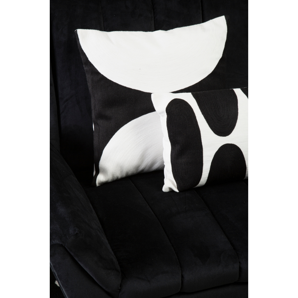Bosie_Ozella_Black_And_White_Semi_Circular_Design_Cushion_interia.co.uk