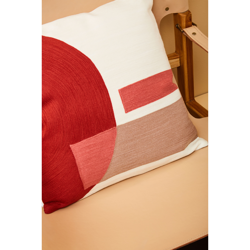 Bosie_Ozella_Red_And_White_Tonal_Cushion_interia.co.uk
