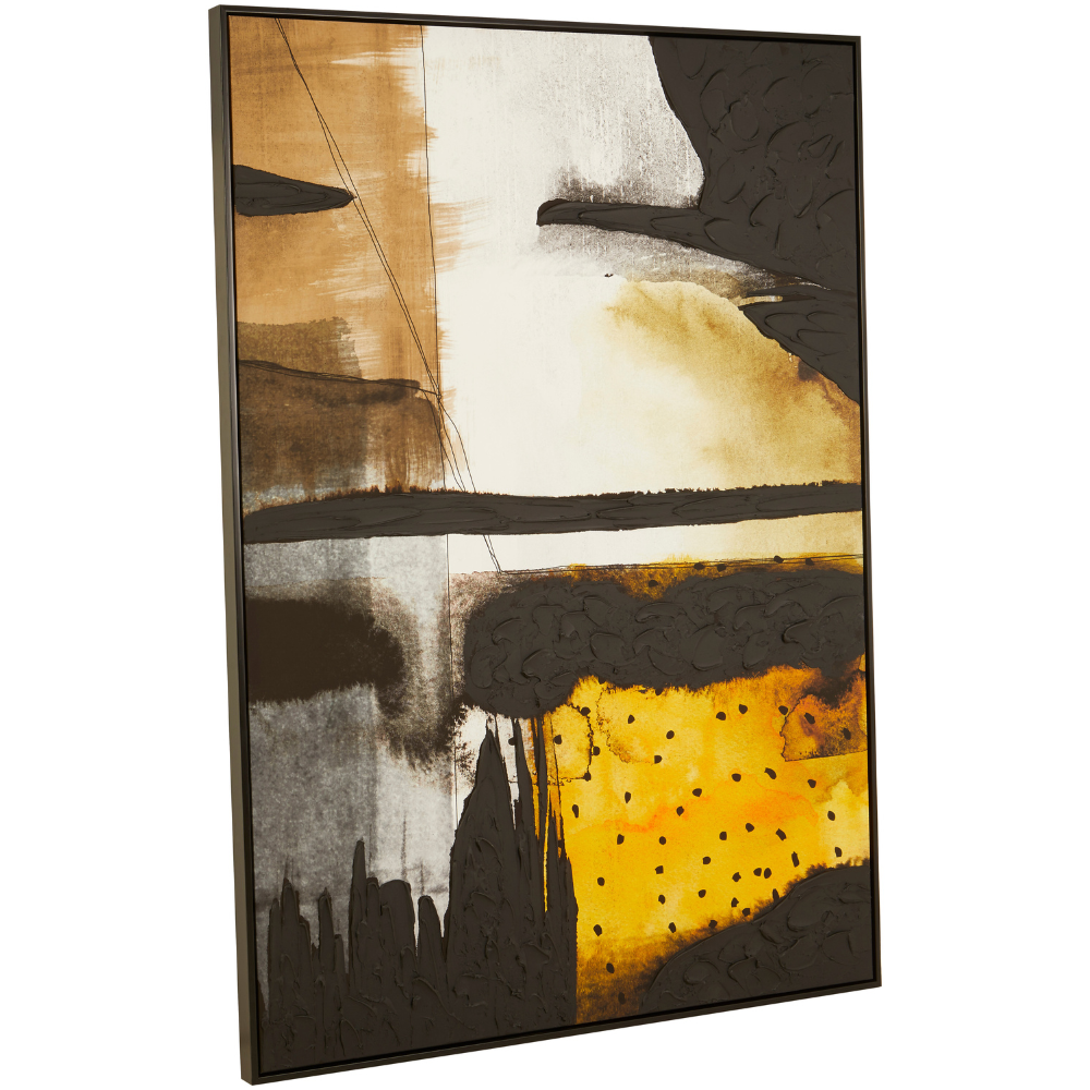 Astratto_Black_And_Ochre_Wall_Art_interia.co.uk
