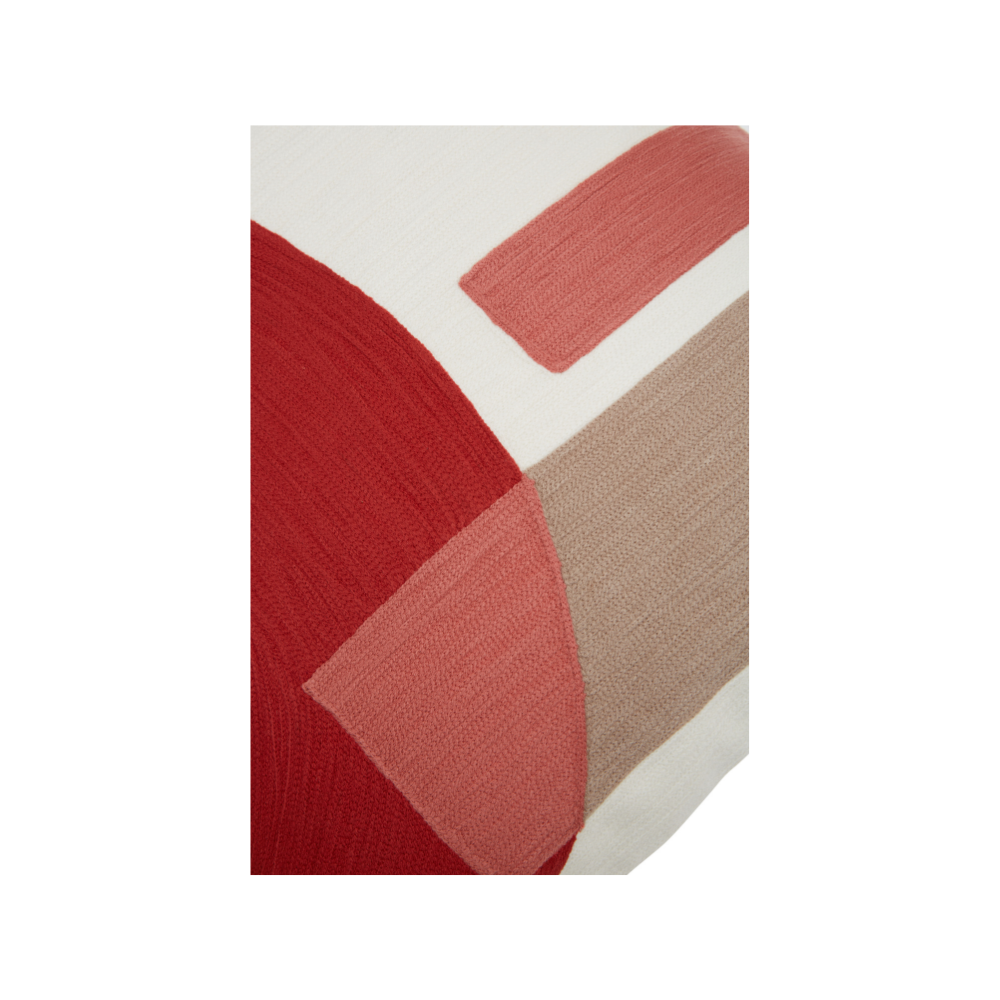 Bosie_Ozella_Red_And_White_Tonal_Cushion_interia.co.uk