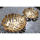Prato Monstera Small Gold Finish Leaf Dish