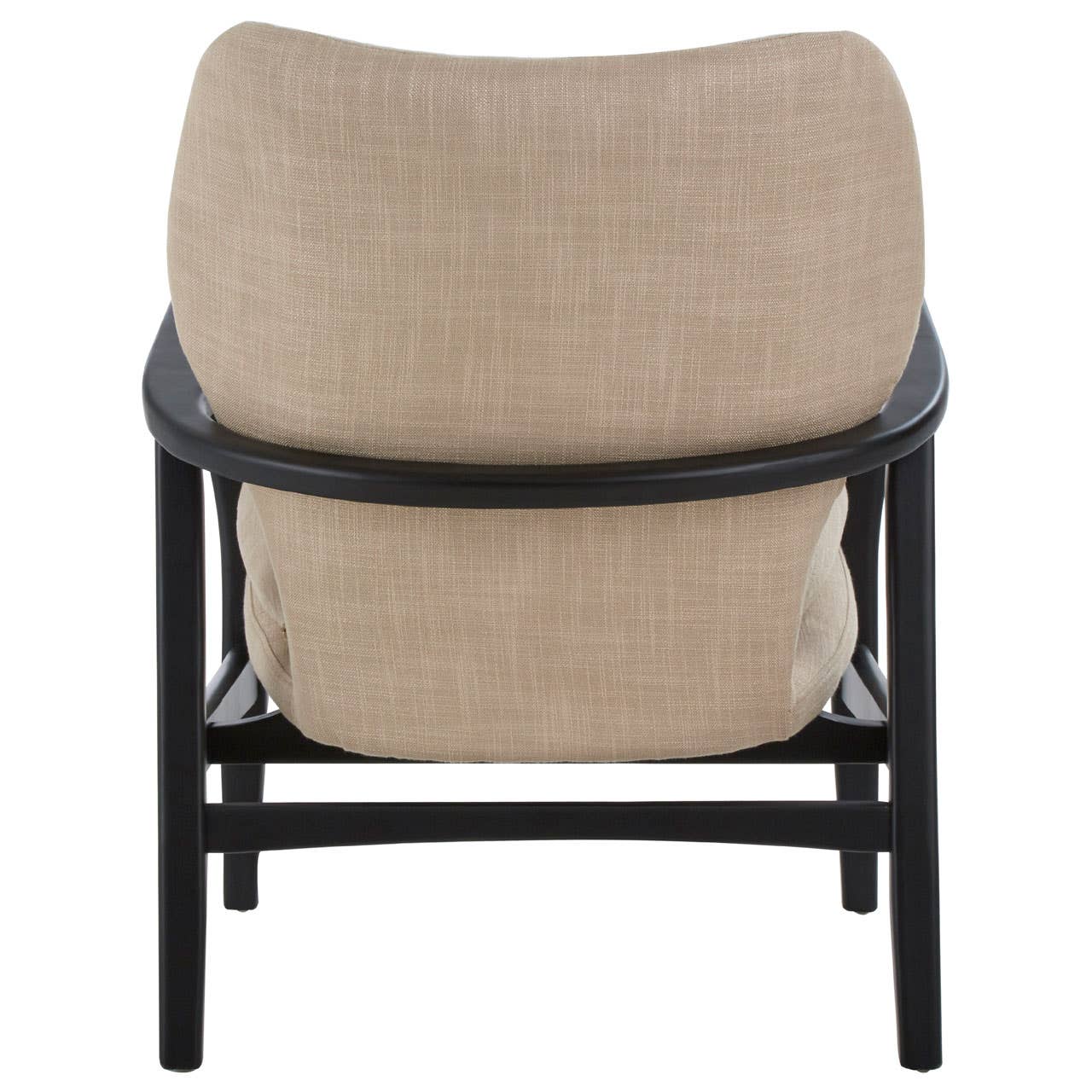 Stockholm Beige Chair With Black Wooden Frame-interia.co.uk