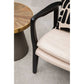 Stockholm Beige Chair With Black Wooden Frame-interia.co.uk