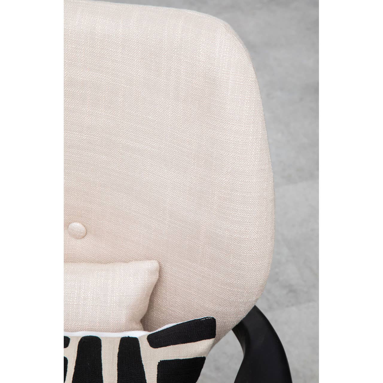 Stockholm Beige Chair With Black Wooden Frame-interia.co.uk