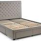 Wilton 4 Drawer 135cm Double Bed - Grey Linen