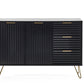 Murano Large Sideboard - Matt Black