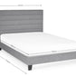 Merida 135cm Double Bed - Grey