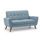 Monza 2 Seater Compact Retro Sofa - Blue