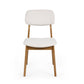 Theia White Boucle Upholstered Dining Chairs