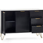 Murano Large Sideboard - Matt Black