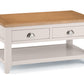 Richmond Coffee Table With 2 Drawers - Grey/Pale Oak