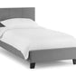 Rialto 90cm Single Bed Light Grey