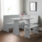 Newport Corner Dining Set With Storage Bench - Dove Grey